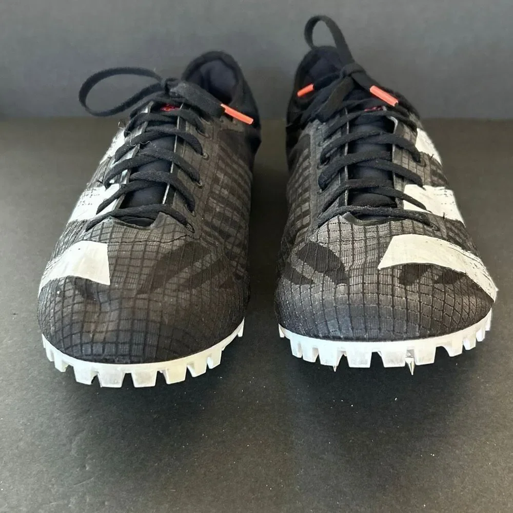 Adidas Sprintstar Running Track Shoes Spikes Black White Mens Sz 14